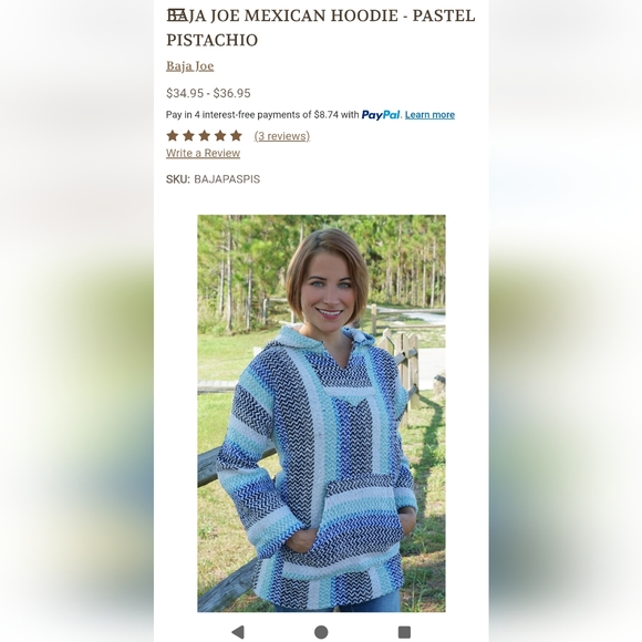 Earth Ragz Baja Joe Mexican Hoodie - Picture 11 of 11